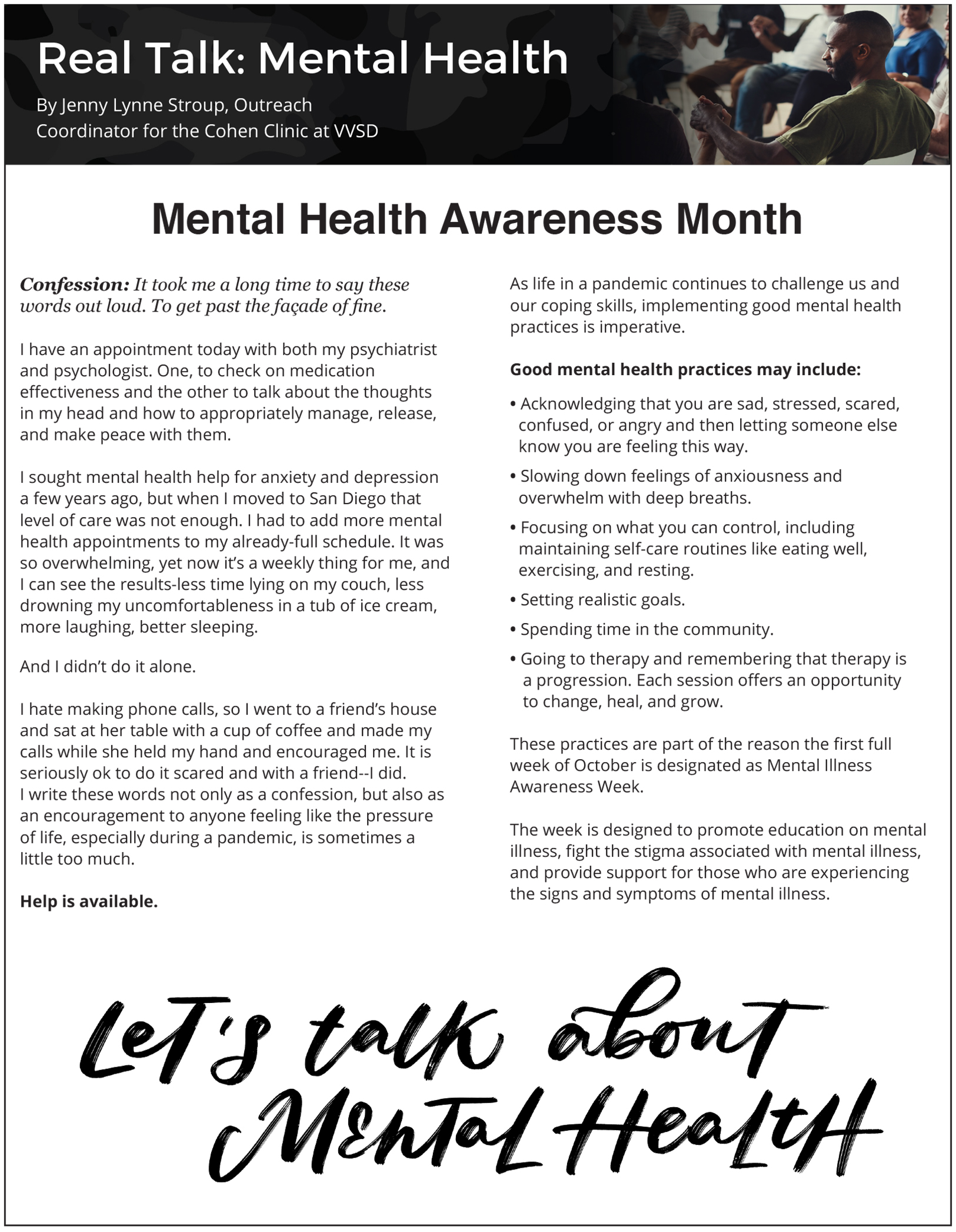 Mental Health Awareness Month San Diego Veterans Magazine