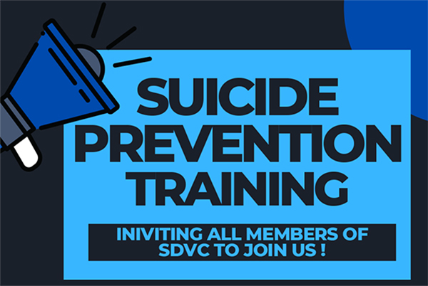 SUICIDE PREVENTION TRAINING – June 2nd: 9AM-11AM